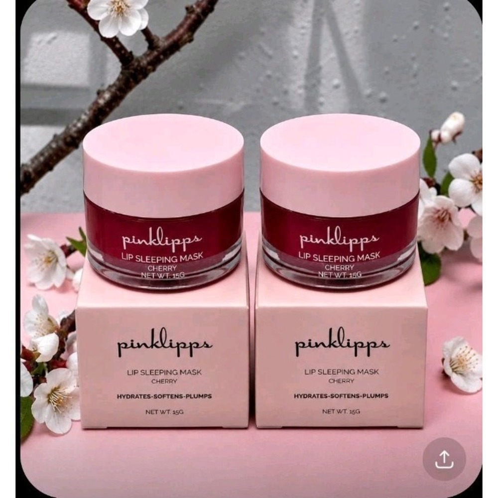 NEW Pinklipps Lip Sleeping Mask Moisturizing Lip Mask Cherry CHARITY Lot Of 2